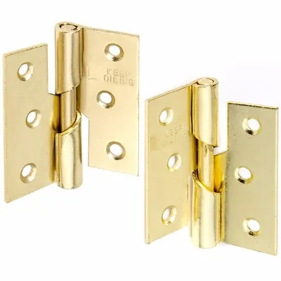BRASS RIGHT OR LEFT HAND LIFT OFF RISING HINGES 75mm/3  Strong Door Frame Hang • £7.69