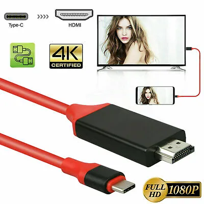 MHL USB Type C To HDMI 1080P HD TV Cable Adapter Android LG Samsung Motorola Red • $7.59