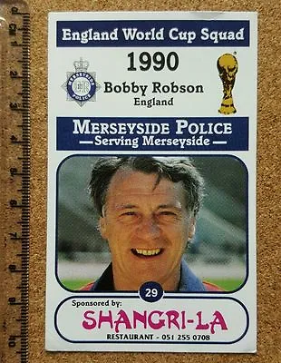 Merseyside Police England World Cup 1990 Football Cop Cards - Various Choice • £2.20