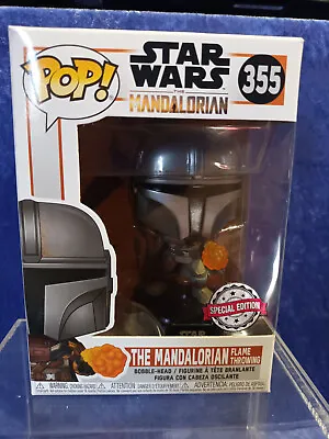 Funko Pop Star Wars 355 MIB The Mandalorian Flame Throwing With Protector • $22.83