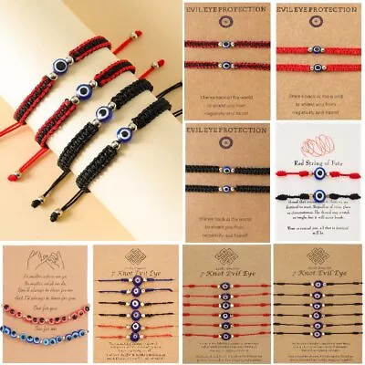 7 Knots Blue Evil Eye Braid Bracelet Women Men Wholesale Good Luck Jewelry Gift • $3.30