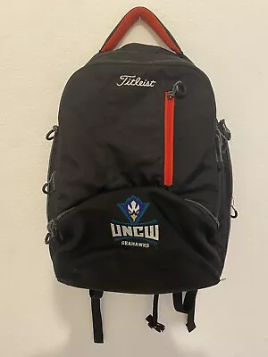 Titelist Players UNCW Backpack Black Red Golf Laptop Tablet Computer Travel Bag • $39.99