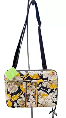 NWT Vera Bradley Hardshell Mini Laptop Case Shoulder Strap Quilted Dogwood • $30.52