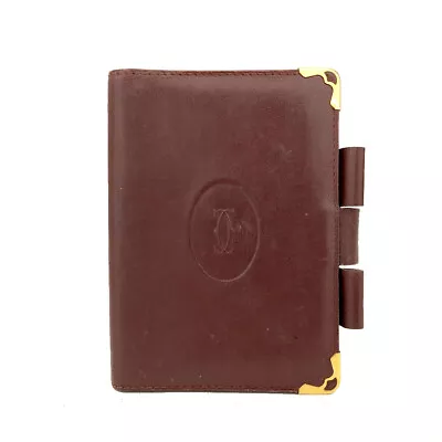Must De Cartier Leather Agenda Notebook Cover/9X2066 • $1