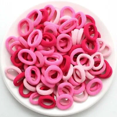 Mini Rubber Band Solid Elastic Scrunchie Hair Rope Kids Hair Accessories 50-100p • $13.83