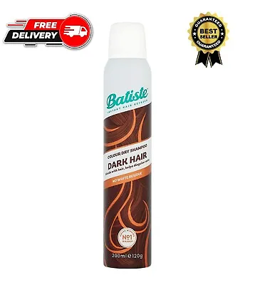 Batiste Colour Dry Shampoo - 200ml - Black And Dark Brown Refresh Your Hairs • £4.72