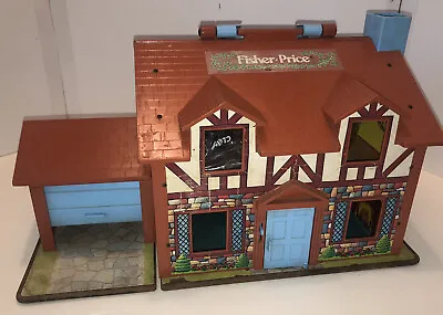 Vintage Fisher Price Little People Doll Tudor House With Accessories #952 • $55