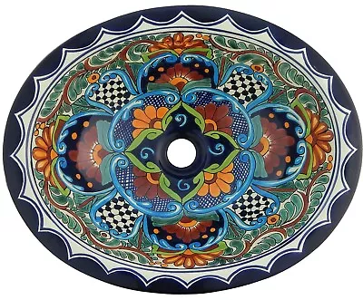 16  X 11.5  Talavera Ceramic Mexican Bathroom Sink Handmade Folk Art  # 200 • $129.99