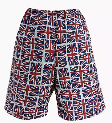 Adults Union Jack Flag Shorts United Kingdom Great Britain Fancy Dress • £12.95
