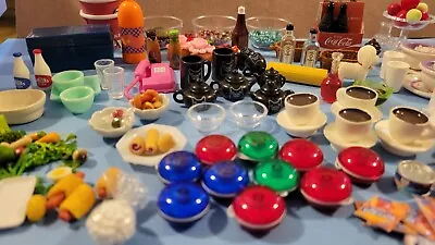 1:6 Barbie Kitchen Miniature Food Dishes Toys HUGE LOT • $22.24
