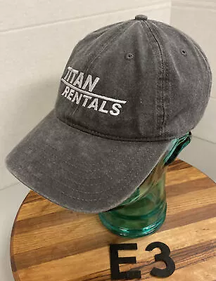 Faded Black Titan Rentals Hat Strapback Adjustable Very Good Condition E3 • $7.19