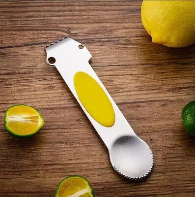 3 In-1 Lemon Zester Grater - Stainless Steel Citrus Peeler Kitchen Tool W Knife • $7.99