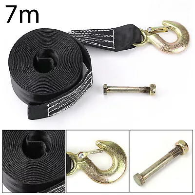 £10.29 • Buy 7 Metre Hand Winch Strap - 7M 50MM 2500LBS Hook Eye Webbing Pull Trailer Boat