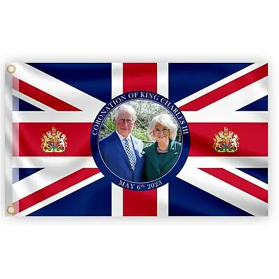 £5.59 • Buy Union Jack Flag 5x3FT King Charles Queen Camilla Coronation Street Party Decor