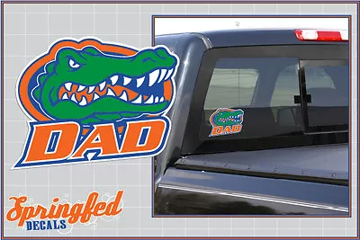 Florida Gators ORANGE SCROLL DAD W/ GATOR HEAD Vinyl Decal UF Decal Sticker • $3.95