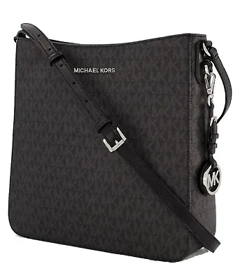 MICHAEL Michael Kors Womens Jet Set Travel Black Messenger Handbag Medium 7549 • $84