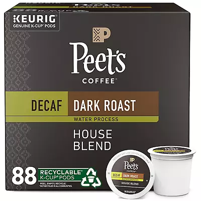  Dark Roast Decaffeinated Coffee K-Cup Pods For Keurig Brewers - Decaf House Bl • $63.74