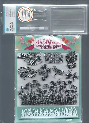 Martha Stewart Crafts Stamp Mount Medium & Wildflower Embossing & Stamp Bundle • $13.99
