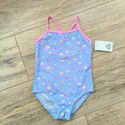 Girls Glitter Rainbows Swimming Swim Suit Costume 12-18 Months • £3.99