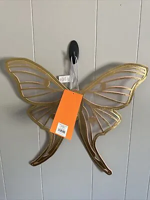 Kids Fairy Butterfly Wings Halloween Dress Up Pretend Play Gold &Pink Target • $11.35