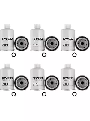 6 X Ryco Fuel Water Heavy Duty Separator Z119 Fits Ford Falcon 3.3 XP 200ci • $152.10