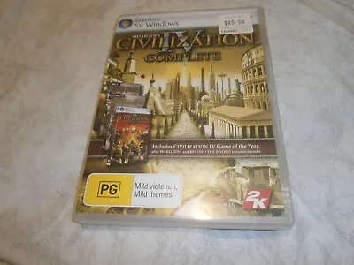 Civilization Iv Complete Pc - No Manuals - Free Postage • $6.99