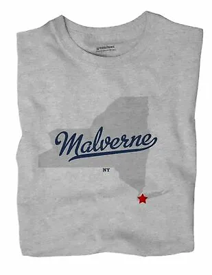 Malverne New York NY T-Shirt MAP • $19.50