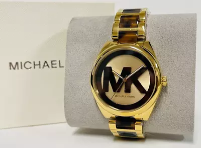 Michael Kors MK7136 Janelle MK Logo 42mm Two Tone Women's Watch • $99