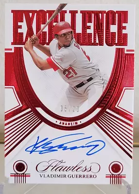 2023 Panini Flawless Vladimir Guerrero Excellence Signatures Ruby 5/20 Angels • $49.99