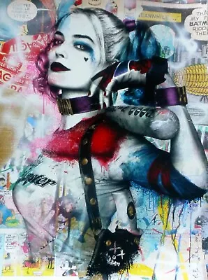 MR BRAINWASH Harley (Quinn) 2016 Unique Mixed Media Original HAND SIGNED 1/1 • $1