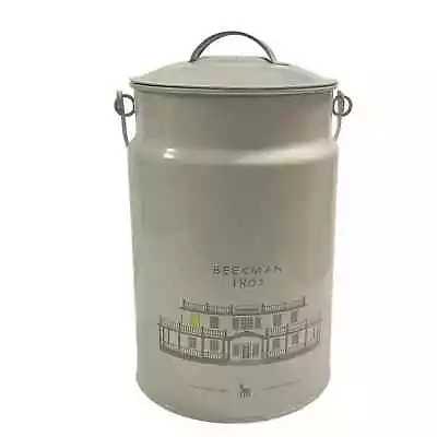 Beekman 1802 Collectible Metal Milk Pail Tin Jug - White • $20