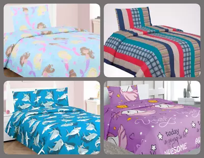  Full Size Children Teen  New Modern Design Single Bed Complete Sheet Set • $16.15