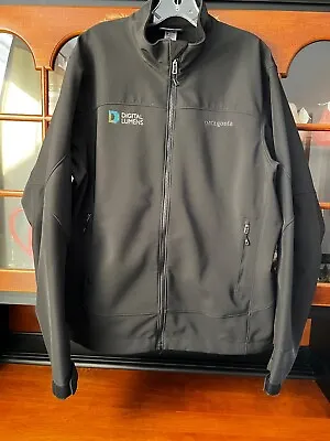 Patagonia Adze Jacket Mens Large Black Soft Shell Company Logo Excellent • $40