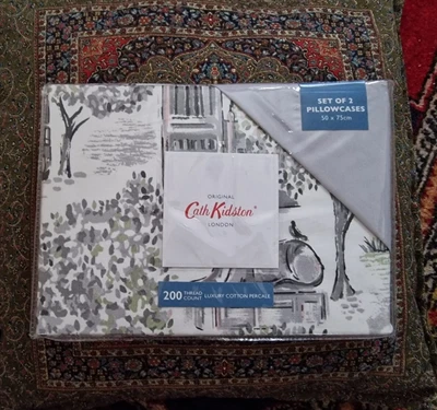 £18.99 • Buy Cath Kidston London Toile Grey - Pack Of 2 Pillowcases BNIP