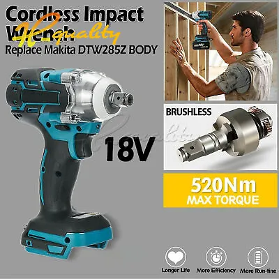 Replace For Makita DTW285Z 18V Electric Brushless Impact Wrench Drill 1/2 Driver • £39.47