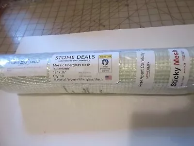 STONE DEALS STICKY MESH MOSAIC FIBERGLASS Sealed Package With Directions • $55