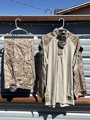 USMC FR COMBAT ENSEMBLE DESERT MARPAT FROG SHIRT & TROUSER Regular Large Lot • $76