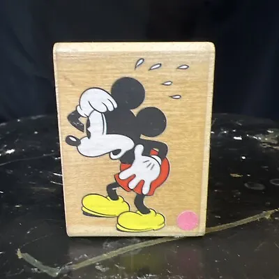 Vintage 1990s Disney Mickey Mouse Rubber Stamp Stampede Worried Sweating 385-D • $9.75