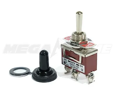 Toggle Switch Heavy Duty 20A/125V SPDT On-Off-On W/Waterproof Boot... USA SELLER • $7.89