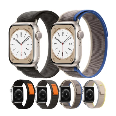 $9.99 • Buy Trail Nylon Loop Watch Band Strap For Apple Watch Ultra 2 49mm Series 9 8/7/6/5