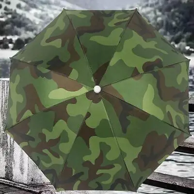 Multi Color Novelty Umbrella Hat Brolly For Golf Fishing Cap Head Hunting F1S2 • £4.39