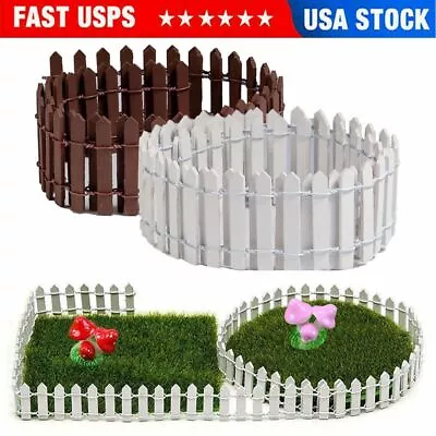 US 91*5cm DIY Mini Small Fence Barrier Wooden Craft Miniature Fairy Garden New • $5.51