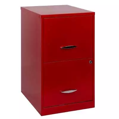 Space Solutions 18  2 Drawer Metal File Cabinet Lava Red • $94.64