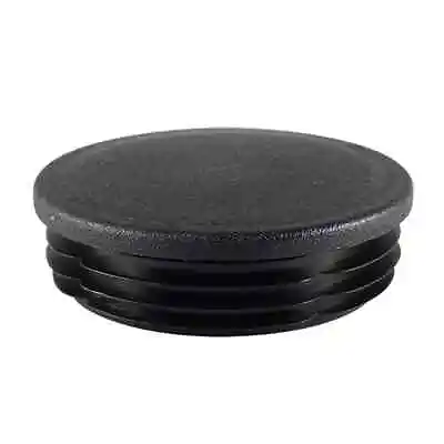 Round Plastic Blanking End Caps  Pipe Tube Inserts Plugs Bungs / Black • £3.99