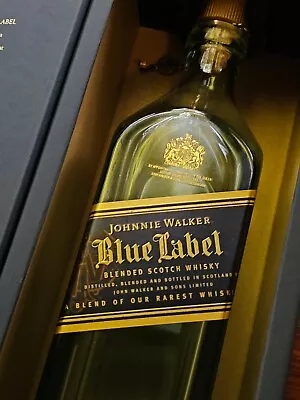 Johnny Walker Blue Label - Empty Whiskey Bottle With Box Cork Pendant • $29