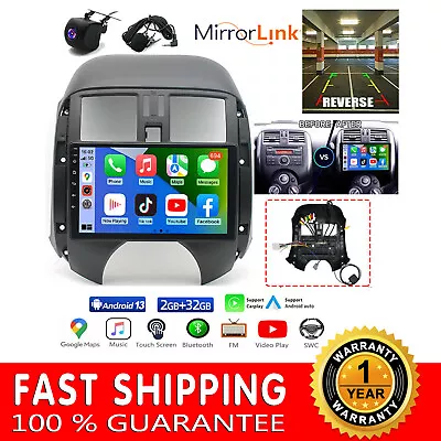 Android 13 For 2011 2012 2013 Nissan Sunny Versa Carplay Radio GPS NAVI WIFI BT • $140