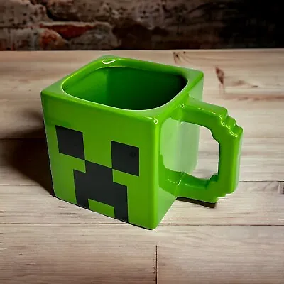 Minecraft Creeper Green Coffee Cup Mug Zak! Green Square Handled • $9.99