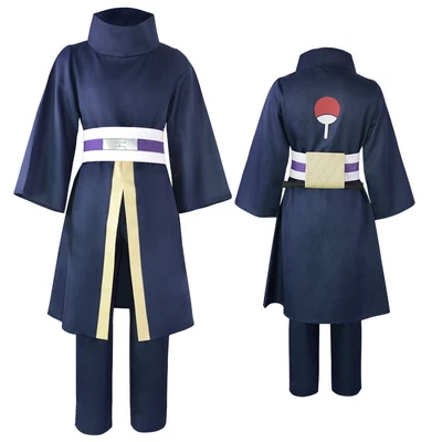 $23.95 • Buy Anime Naruoto Akatsuki Ninja Uchiha Obito Cosplay Costume Kimono Halloween Set