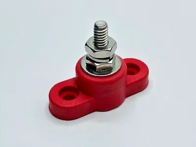 $8.89 • Buy Red Junction Block Power Post Insulated Terminal 1/4  Stud Stainless