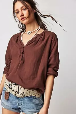 New Free People X CP Shades Double Cloth Solid Swing Top Sz M • $115.20